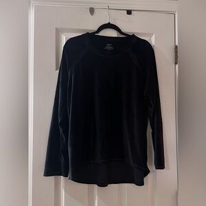 Women's Black Long Sleeve Pajama Top